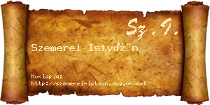 Szemerei István névjegykártya