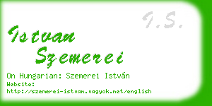 istvan szemerei business card